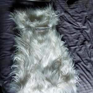 Fur mini dress